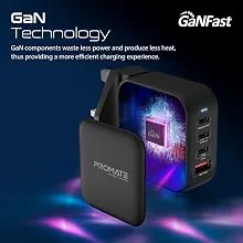 شاحن Promate GaNPort4-100PD GaN بقدرة 100 واط و4 منافذ USB-C - Thumbnail 10