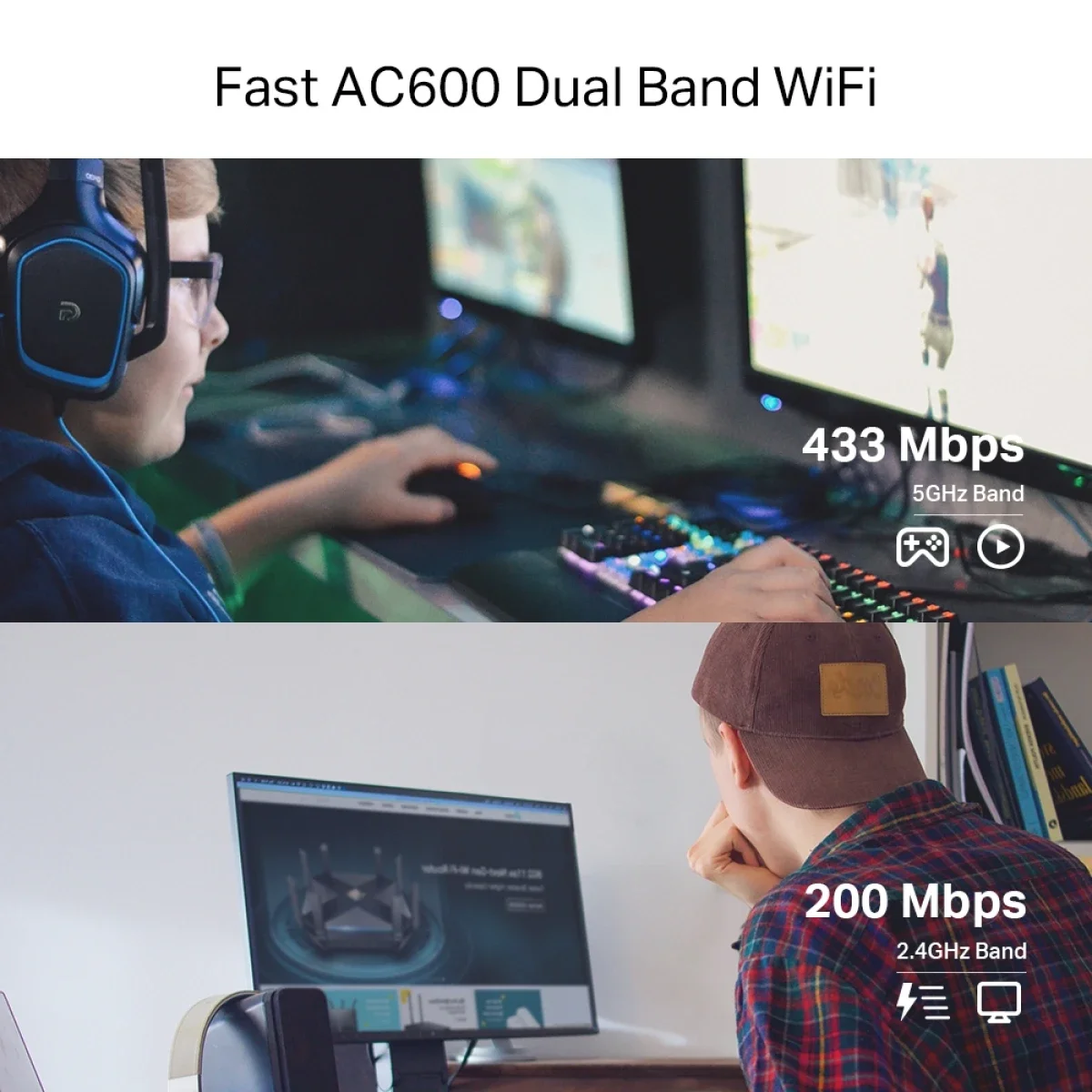 محول Wi-Fi TP-LINK Archer T2E AC600 مزدوج النطاق PCI Express - Thumbnail 5