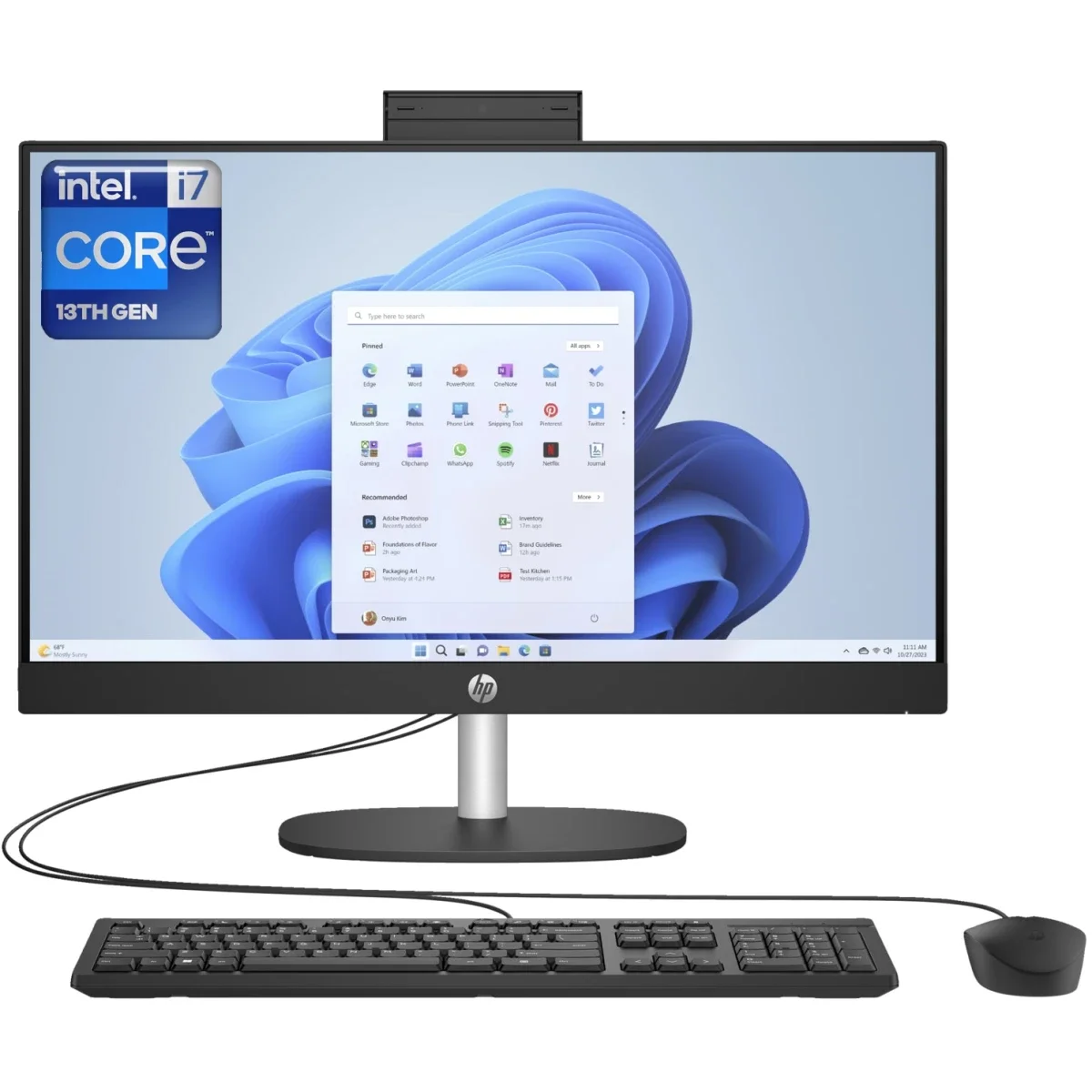 HP ProOne 240 G10 All-in-One PC 24-inch IPS Full HD Intel Core i7-1355U 16GB RAM 512GB SSD Black