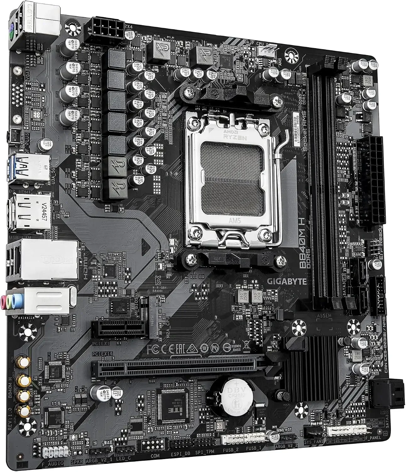 GIGABYTE B840M H DDR5 AMD AM5 Motherboard - Image 3
