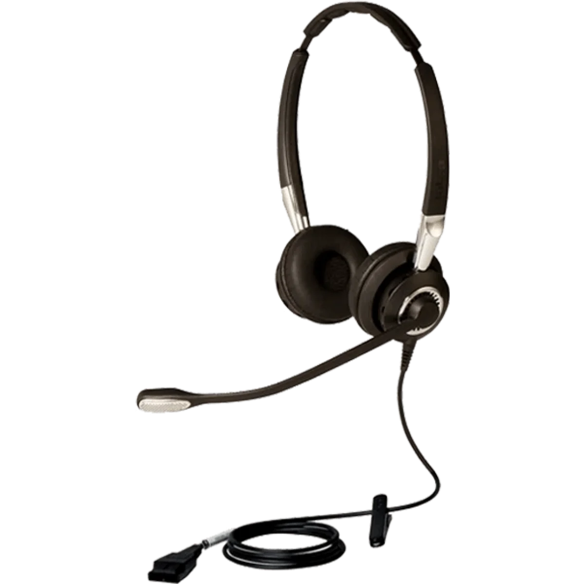 سماعة رأس سلكية احترافية Jabra Biz 2400 II QD Duo UNC ستيريو بميكروفون عازل للضوضاء
