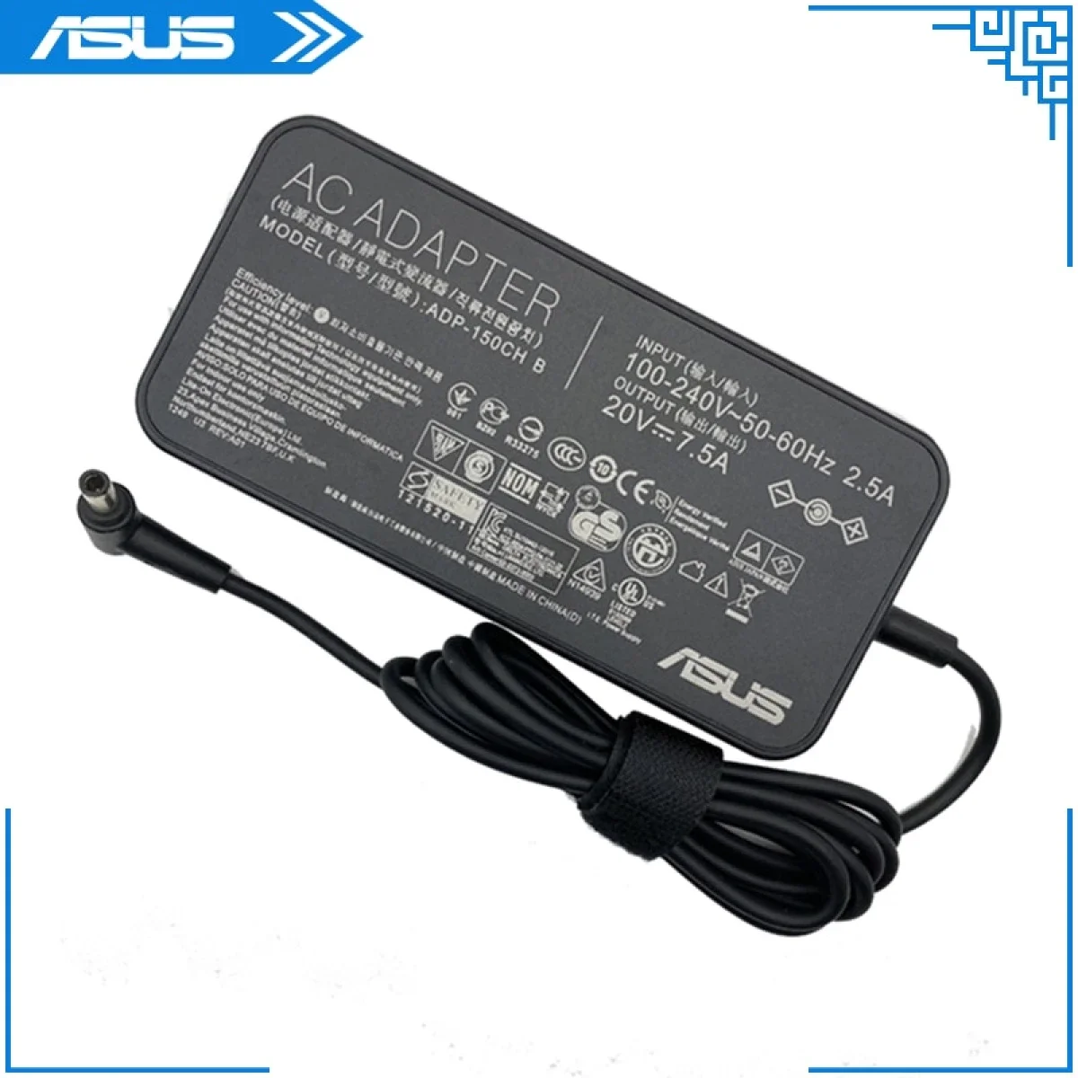 شاحن لابتوب Asus 120 واط 20 فولت 7.5 أمبير 6.0 × 3.7 مم