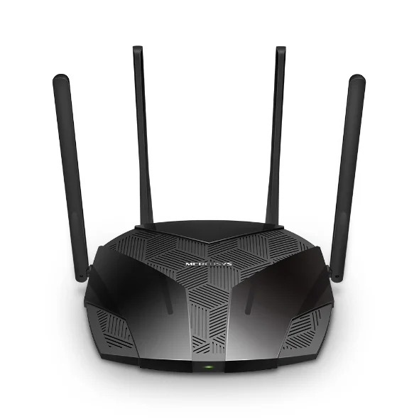 راوتر MERCUSYS MR80X AX3000 واي فاي 6 ثنائي النطاق جيجابت مع 4 هوائيات عالية الكسب ودعم VPN