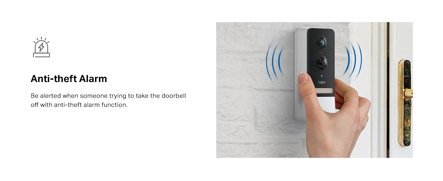كاميرا جرس باب ذكية TP-LINK Tapo D230S1 مع جرس، 2K+ 5MP - Thumbnail 25