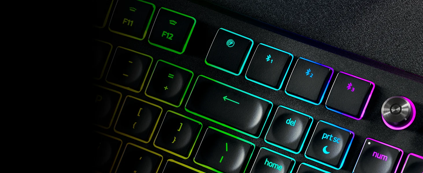 كيبورد Razer Pro Type Ergo لاسلكي مريح بتصميم منفصل وإضاءة RGB - أسود - Thumbnail 15