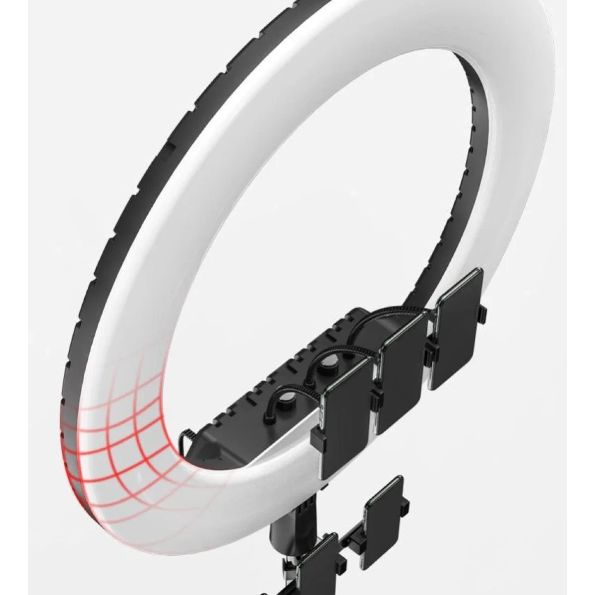 RTAKO AR-GTB01-18S 18-Inch LED Ring Light with 3 Phone Holders and Remote - Image 3