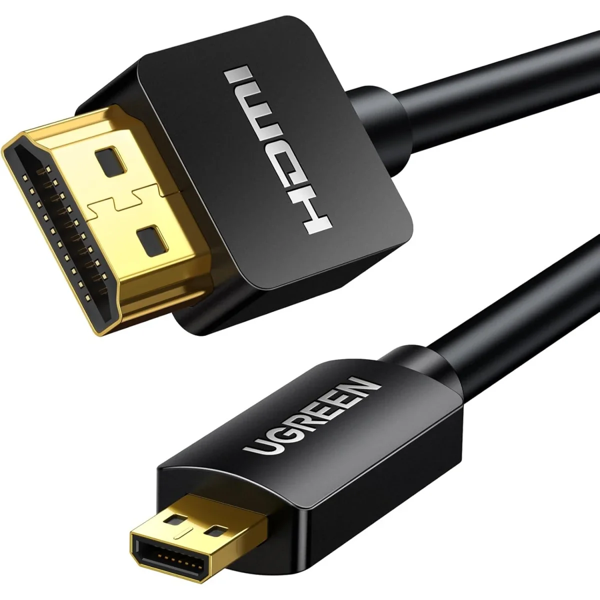 سلك محول Micro HDMI إلى HDMI من Ugreen بدقة 4K وتردد 60Hz مع ARC وEthernet بطول 3FT - Image 1