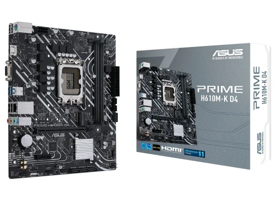 Asus PRIME H610M-K D4 Intel H610 Micro-ATX DDR4 Motherboard - Image 3