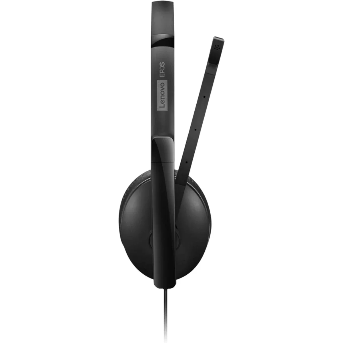 سماعة رأس أعمال سلكية Lenovo بإلغاء الضوضاء النشط ANC USB-C وUSB-A، معتمدة من Zoom، 145 غ - Thumbnail 4