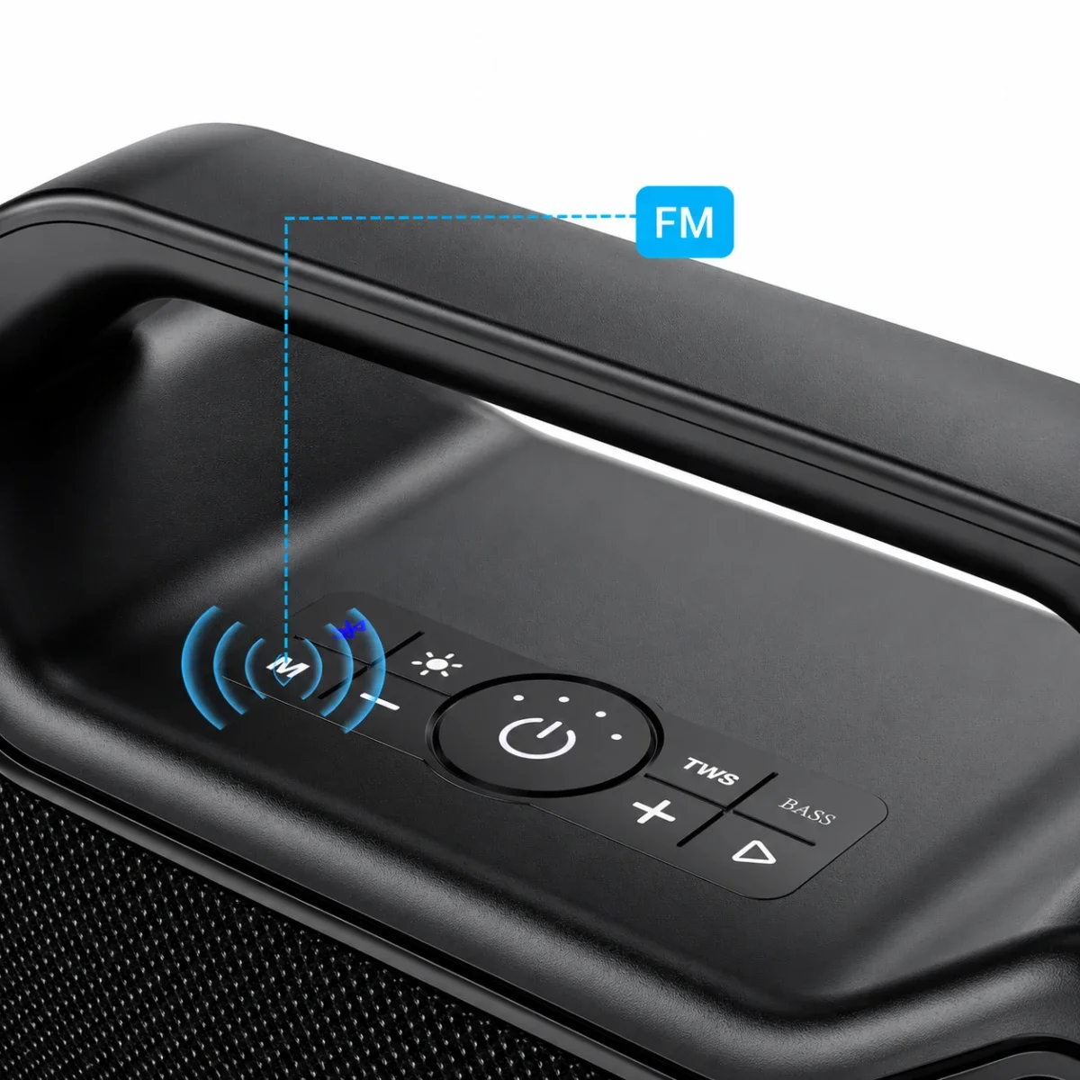 ACEFAST K14 120W Portable Wireless Karaoke Speaker with 2 Microphones - Black - Image 4