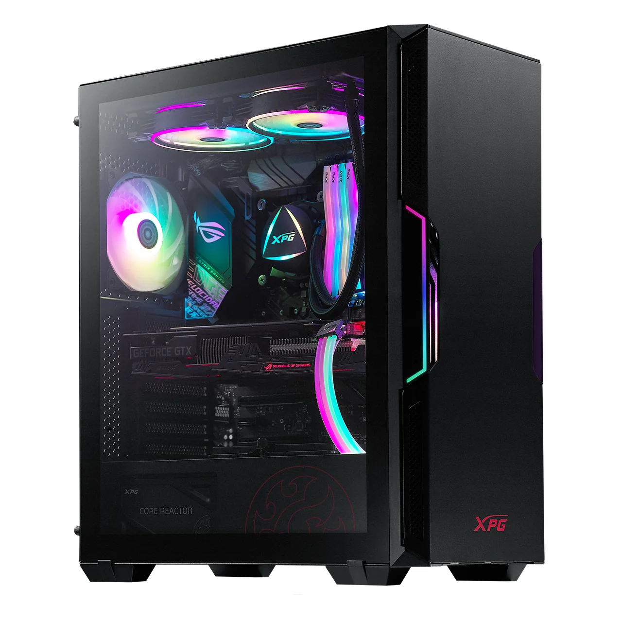هيكل ألعاب XPG STARKER أسود ATX بزجاج مقوى - Image 3