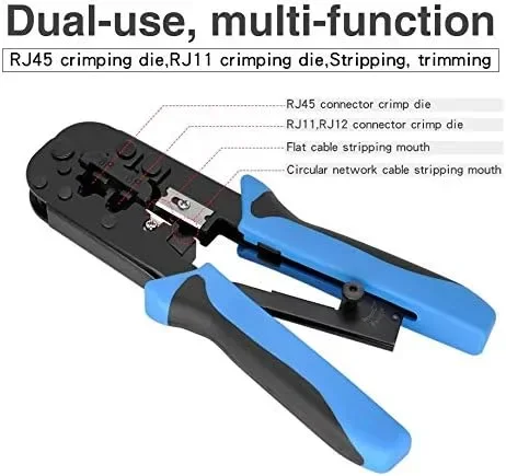 Dual Modular 2-in-1 RJ45 RJ11 Crimping Tool - Image 3