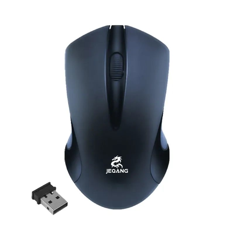 ماوس Jeqang JW-211 بصري صغير ومحمول 3D، لاسلكي 2.4G مع USB، توصيل وتشغيل وبطارية للاستخدام المكتبي - Image 2