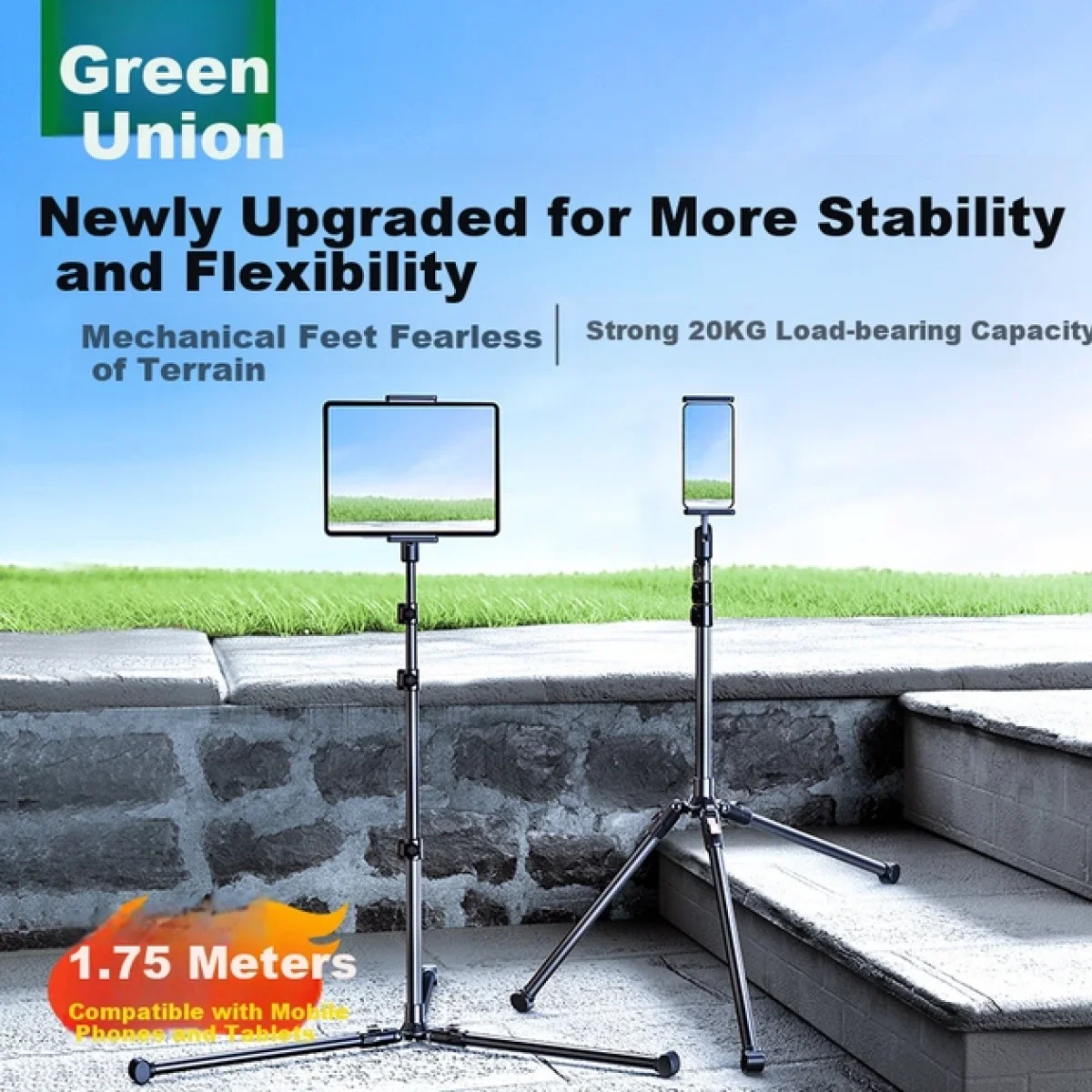 Ugreen 15645 Floor Tablet Tripod Stand with Reverse-Folding Design - Image 5