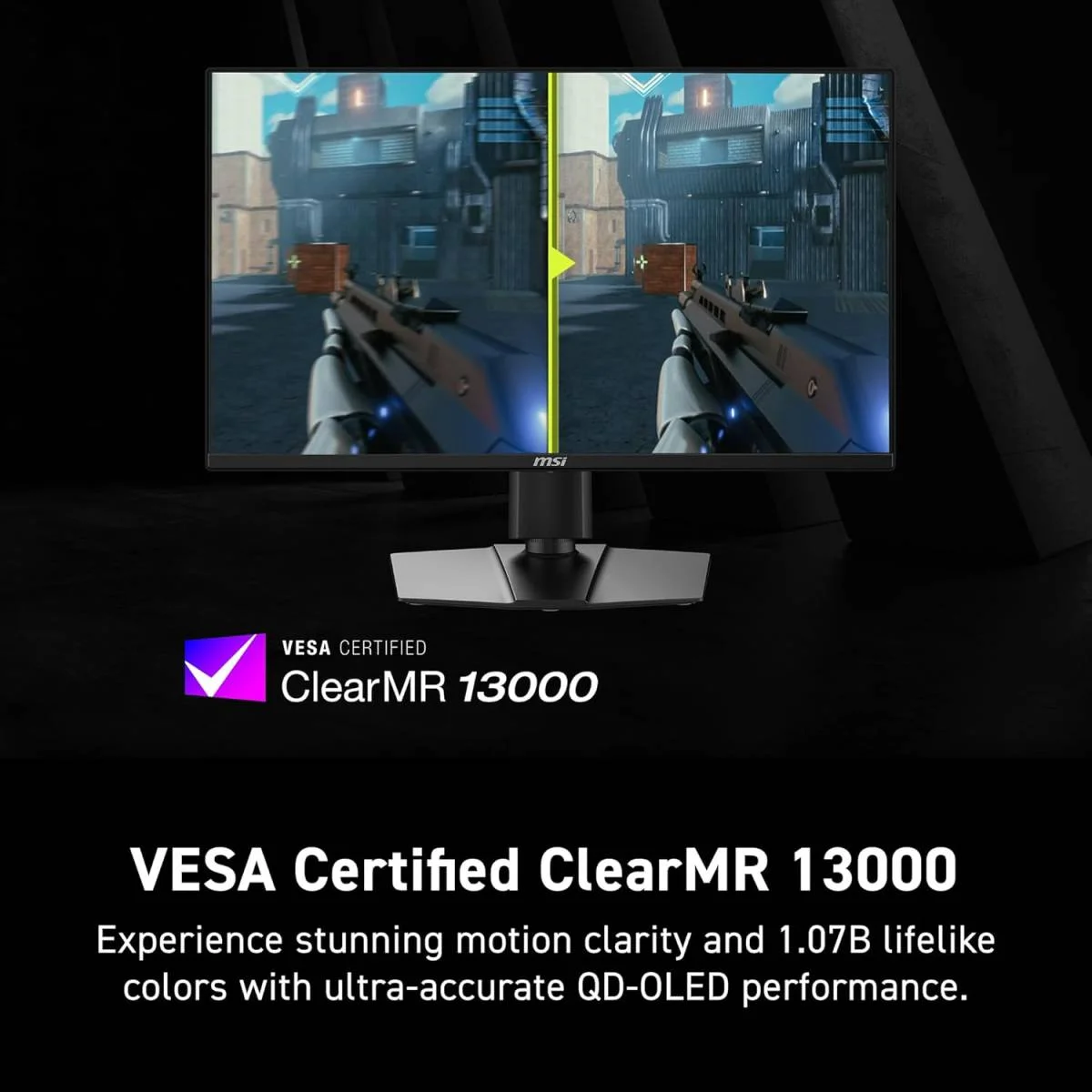 MSI 27-inch WQHD 2K Gaming Monitor, 240Hz, 0.03ms, HDR400, G-SYNC/FreeSync, USB-C 15W PD, Wide Color Gamut – MAG 272QP QD-OLED X24 - Image 6