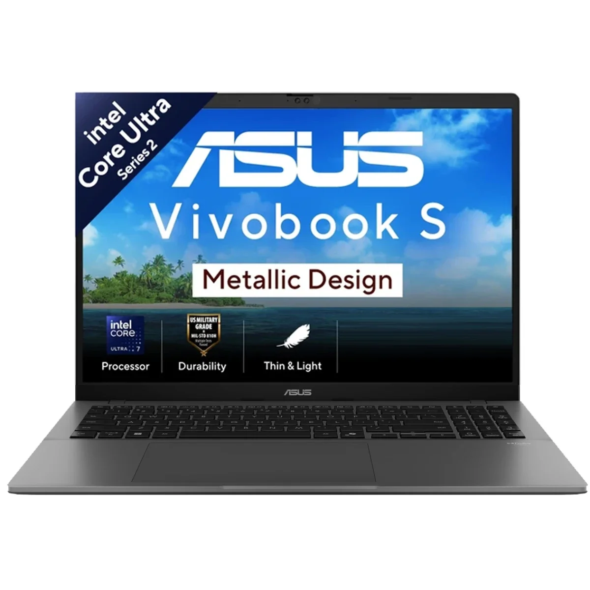 Asus Vivobook S16 (2025) S3607CA Laptop 16-Inch WUXGA IPS 144Hz Core Ultra 7 255H 16GB RAM 1TB SSD Matte Gray - Image 1