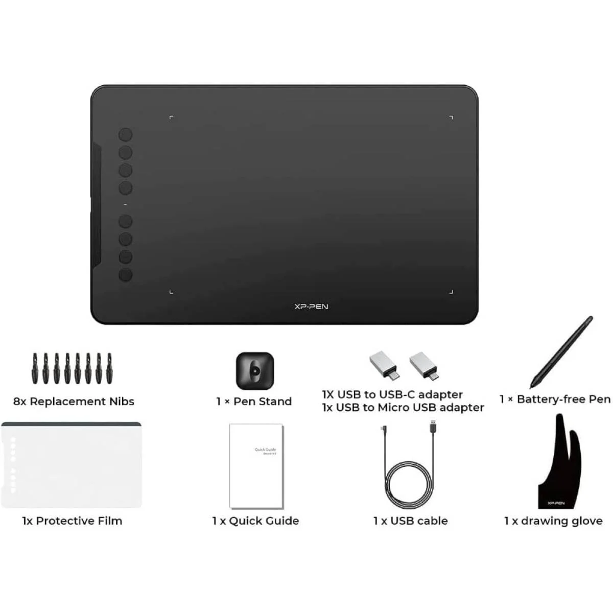 لوح رسم XPPen Deco 01 V3 10x6 إنش مع قلم بدون بطارية و16384 مستوى ضغط و8 أزرار اختصار - Image 6