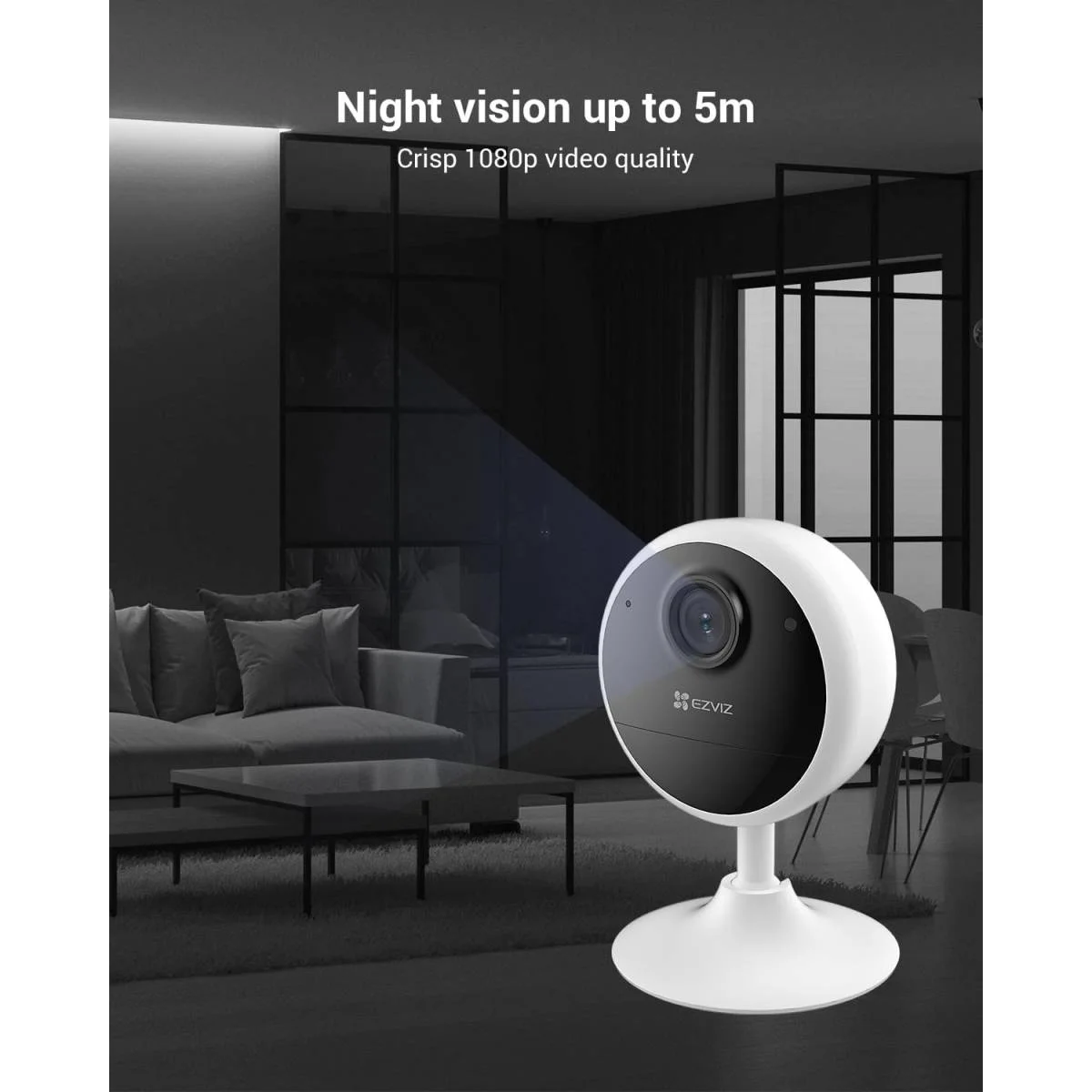 كاميرا مراقبة داخلية EZVIZ CB1 لاسلكية 1080p واي فاي ببطارية وتخزين 512GB - Image 8