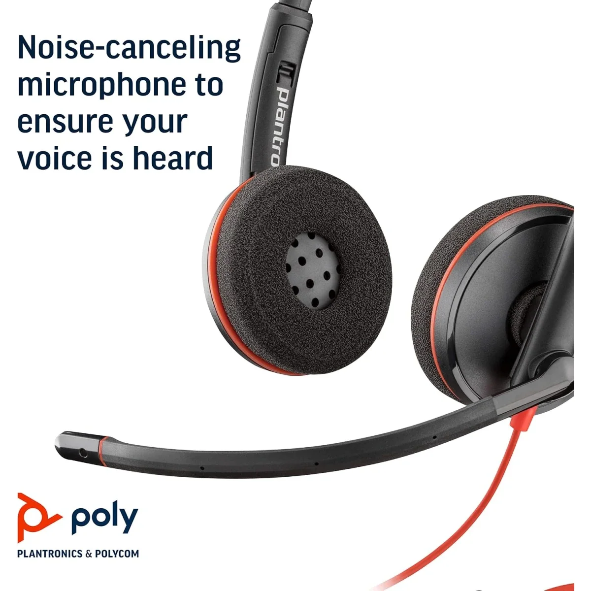 سماعة رأس Poly Blackwire 3220 سلكية USB-C ستيريو مع ميكروفون عازل للضوضاء - Image 4