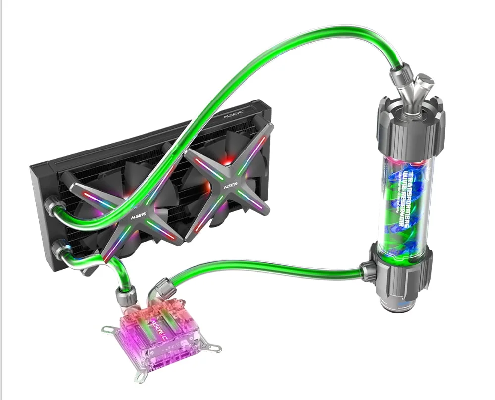 طقم تبريد مائي ALSEYE Xtreme X240 DIY رديتر 240 ملم ومراوح 120 ملم RGB