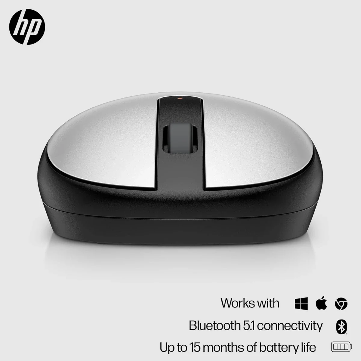ماوس HP 240 بلوتوث 1600 DPI نحيف ومحمول، فضي - Thumbnail 3
