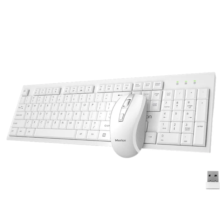 طقم كيبورد وماوس Meetion C4120 Little لاسلكي 2.4GHz – أبيض - Image 3