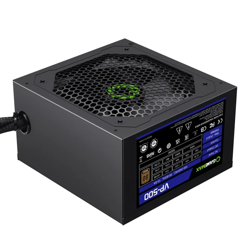 مزود طاقة GameMax VP-500 بقدرة 500 واط 80 PLUS Bronze فائق الهدوء - Image 4