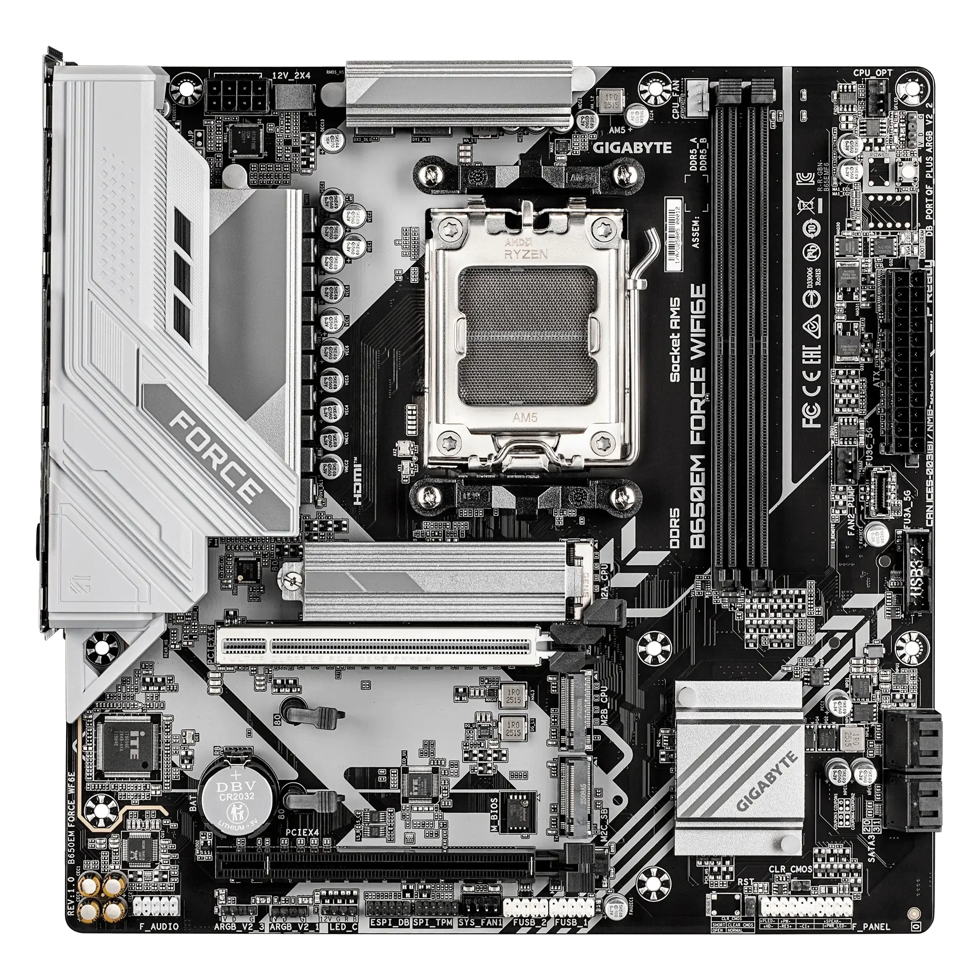 لوحة كمبيوتر GIGABYTE B650EM Force Wi‑Fi 6E وBluetooth DDR5 - Thumbnail 3