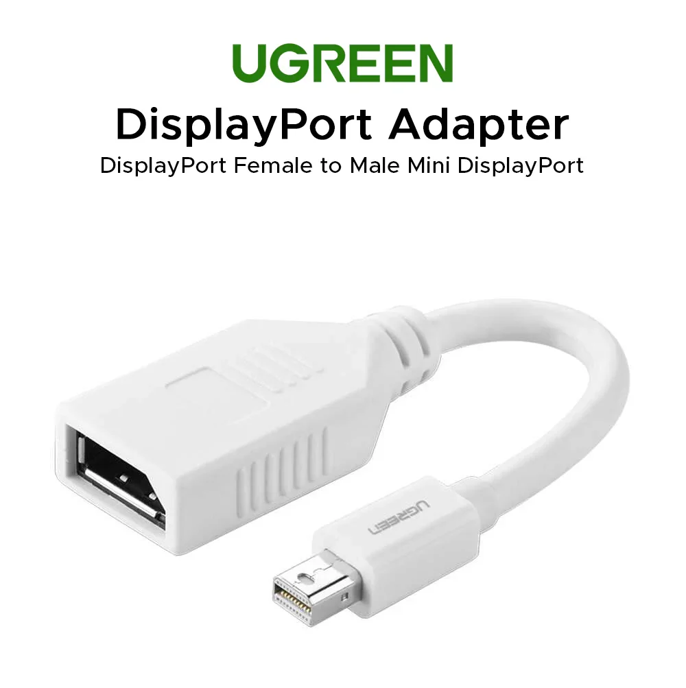 محول Ugreen 10445 من Mini DisplayPort ذكر إلى DisplayPort أنثى - Image 3