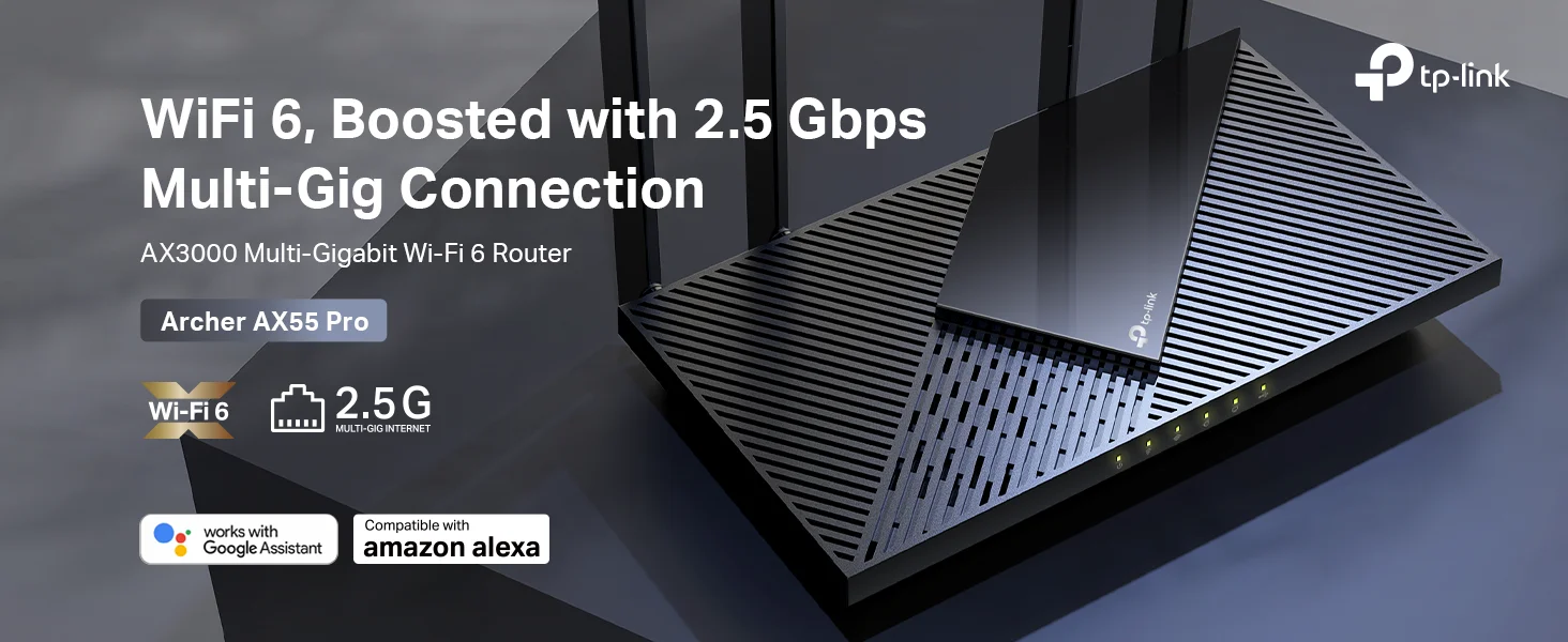 TP-LINK Archer AX55 Pro AX3000 Wi-Fi 6 Dual-Band Gigabit Router with 2.5 Gbps Port - Thumbnail 7