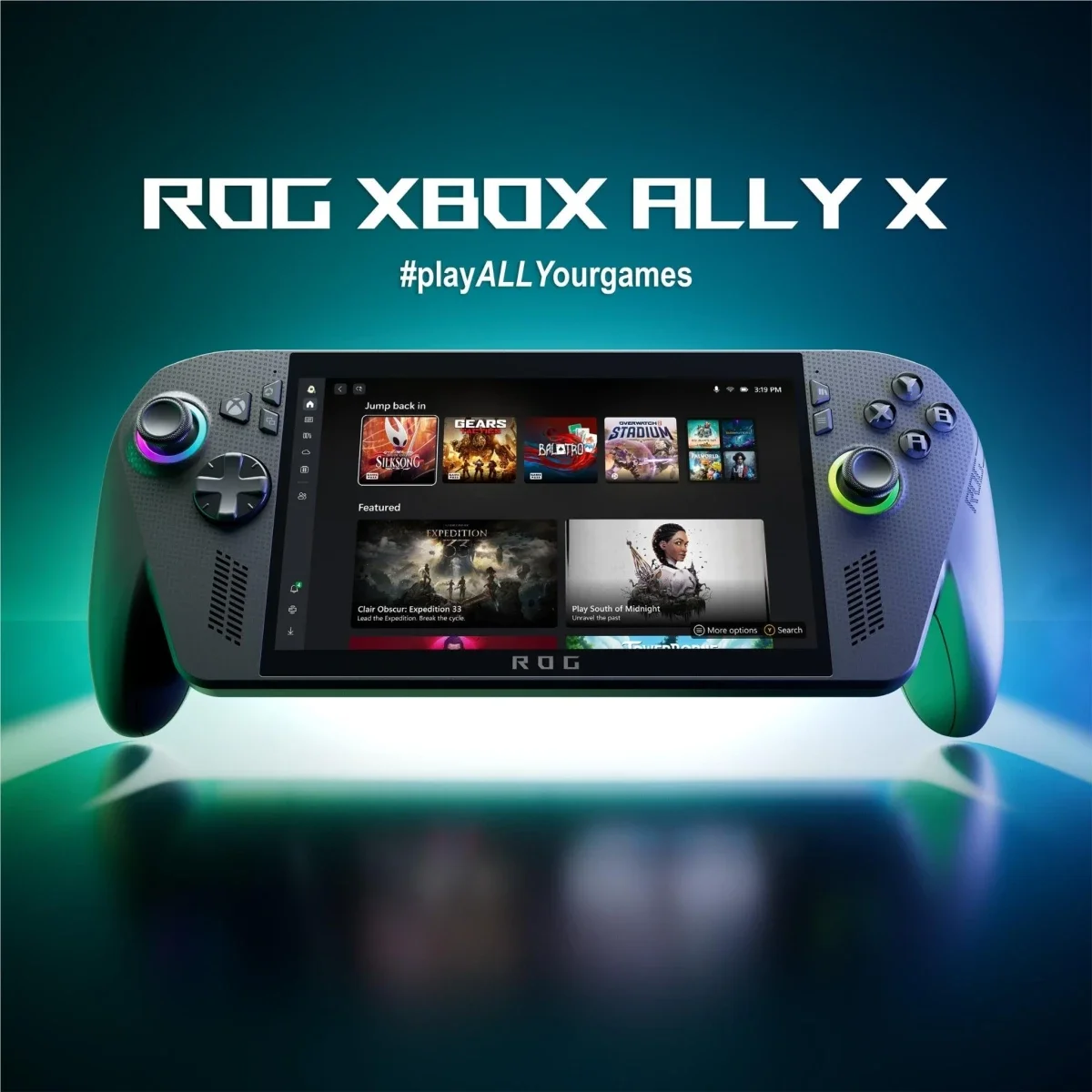 جهاز ألعاب محمول Asus ROG Xbox Ally RC73YA بشاشة 7 إنش FHD 120Hz تعمل باللمس ومعالج Ryzen Z2 A باللون White - Image 3