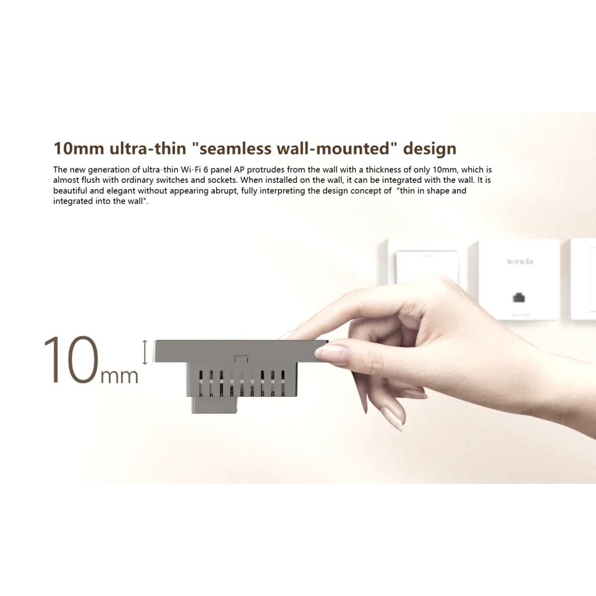 Tenda W15 AX3000 Dual-Band Wi-Fi 6 Gigabit In-Wall Access Point - Thumbnail 8