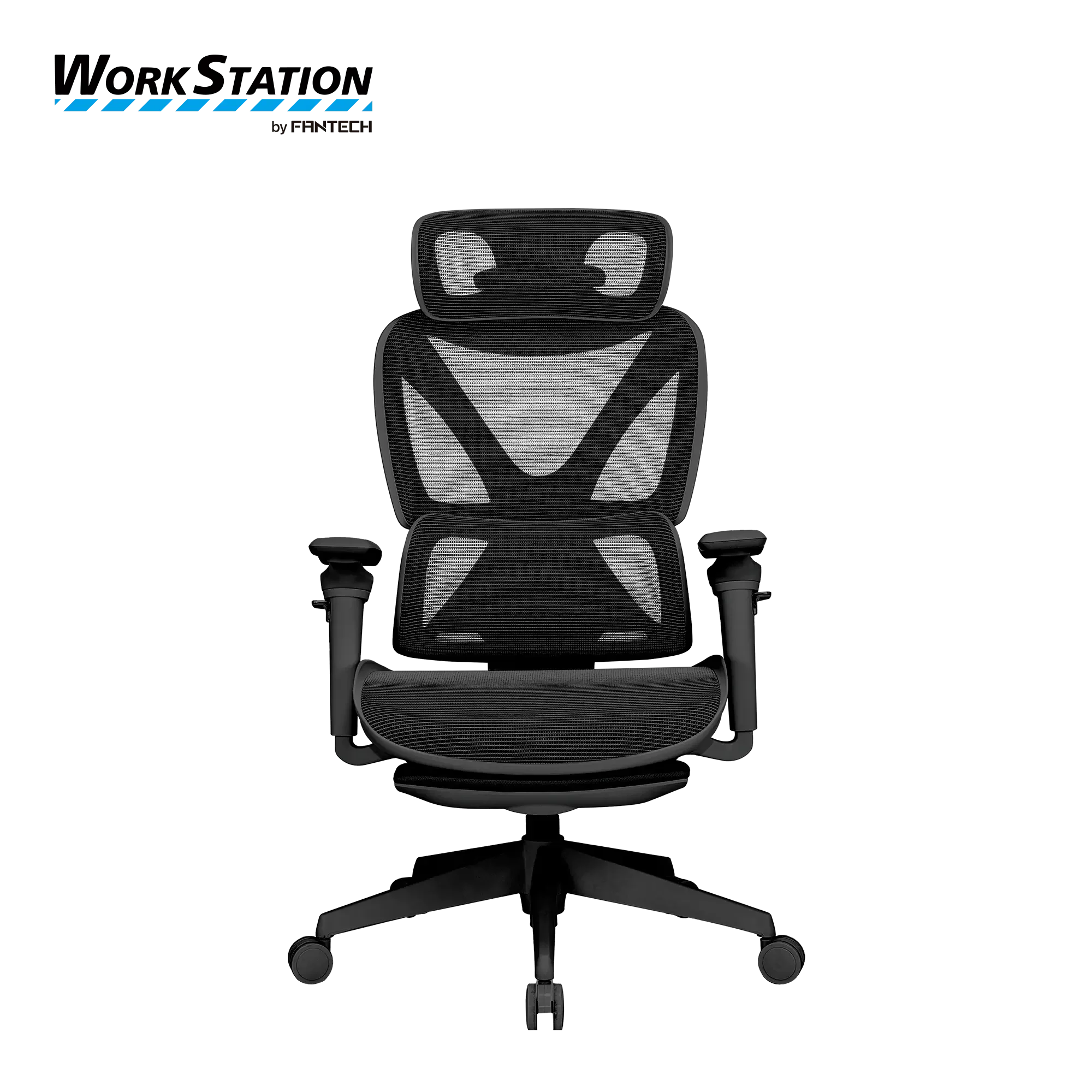 كرسي مكتب مريح - إمالة حتى 135° مع 4 وضعيات قفل للعمل والراحة والاسترخاء - أسود - نوع Fantech Workstation CW2 Denver  - Thumbnail 5