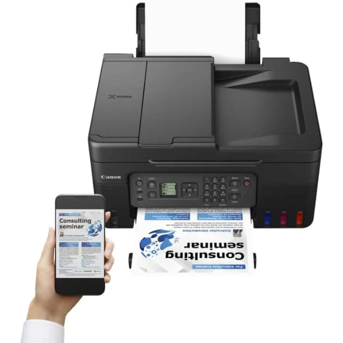 Canon PIXMA G4470 Ink Tank All-in-One Wireless Multifunction Printer with ADF, Black - Image 2