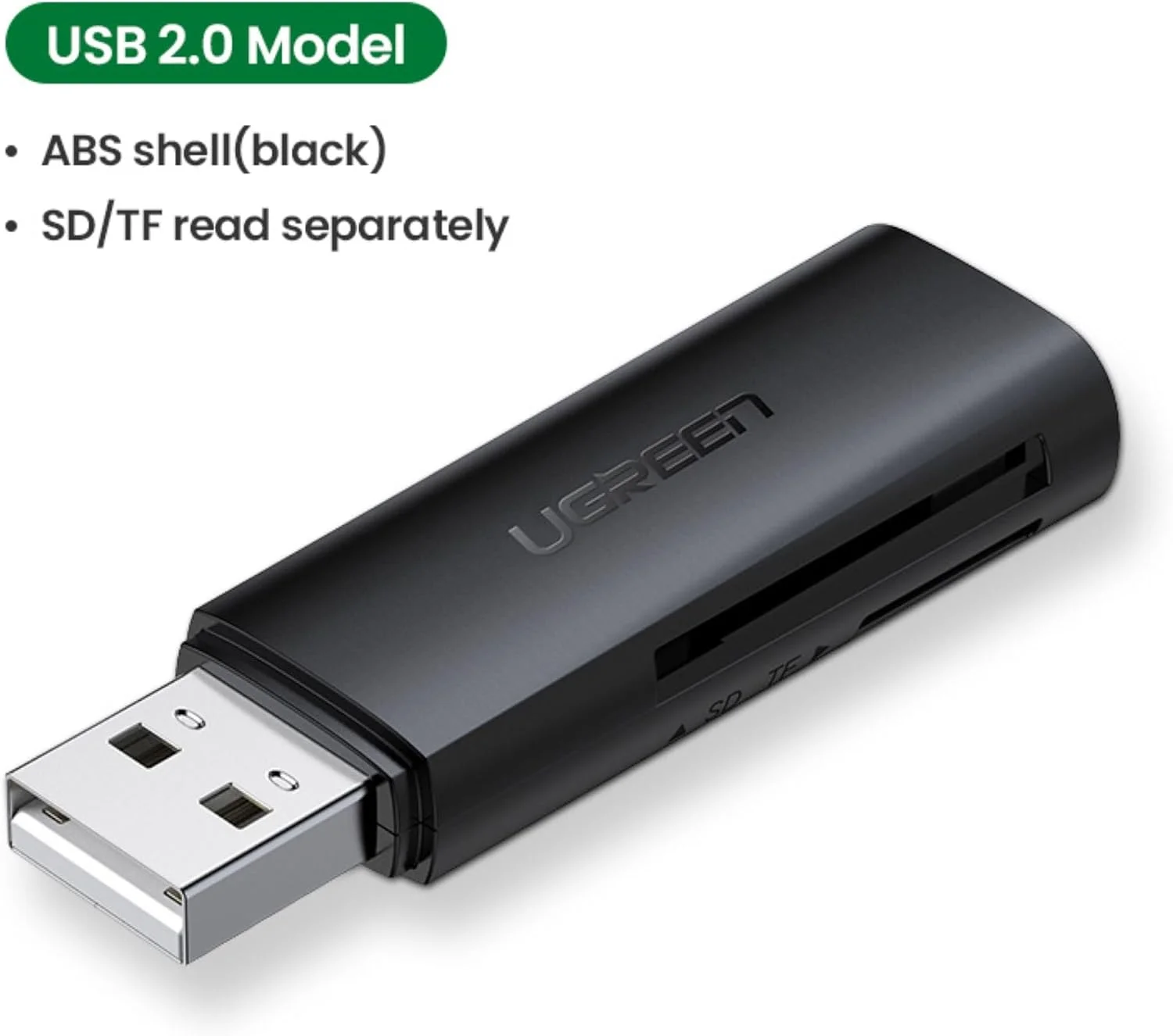قارئ بطاقات ذاكرة Ugreen 60722 متعدد الوظائف USB 3.0 لبطاقات SD وMicroSD - Thumbnail 5