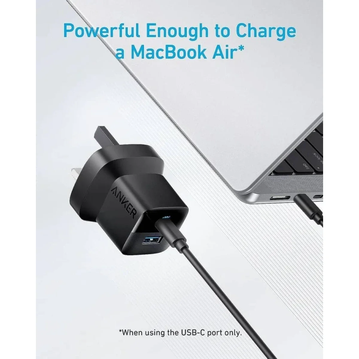 شاحن حائط Anker 323 بقدرة 33 واط مع كابل USB-C إلى USB-C بطول 90 سم - أسود - Thumbnail 7