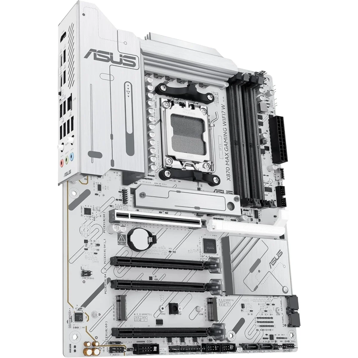 Asus X870 MAX GAMING WIFI7 W AM5 ATX Motherboard, AMD X870, DDR5, 3x M.2, Wi-Fi 7, Bluetooth 5.4, White - Image 7