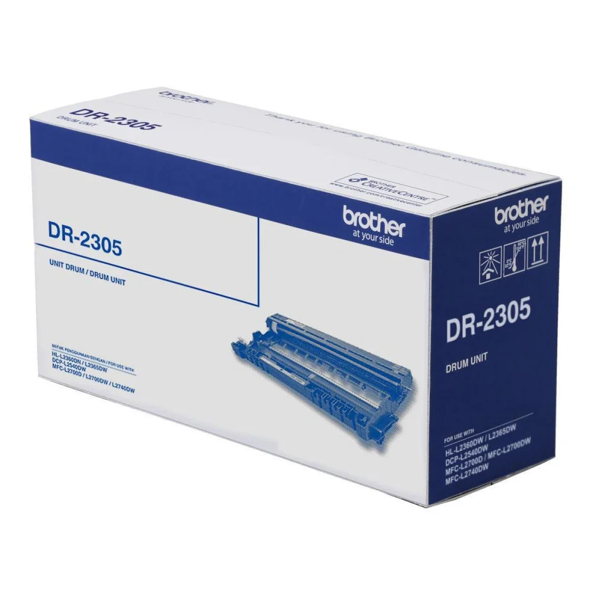 وحدة أسطوانة BROTHER DR-2305 أصلية سوداء، 12000 صفحة