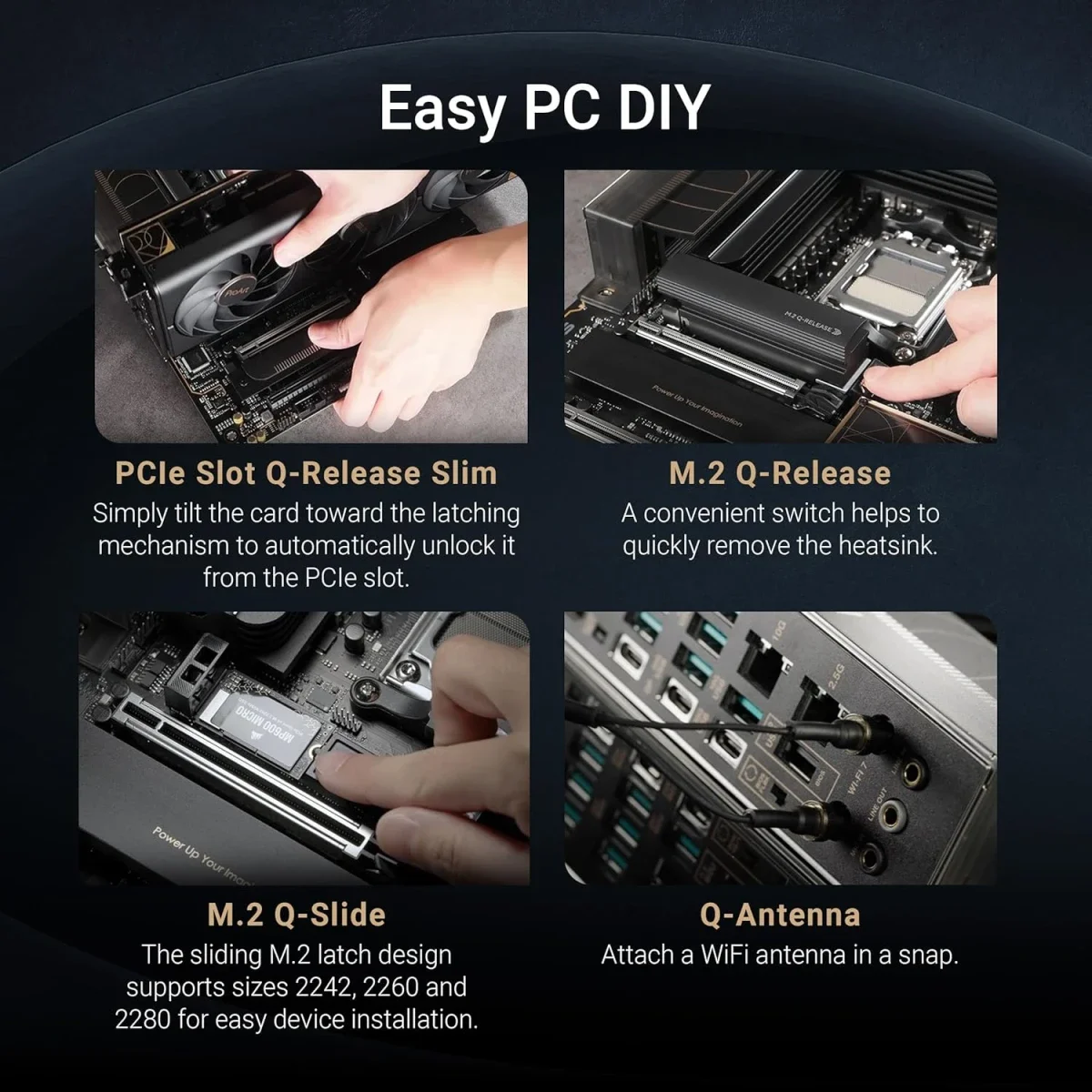 Asus ProArt X870E-Creator WiFi AM5 ATX Motherboard with DDR5, 4x M.2, PCIe 5.0 and Bluetooth 5.4 - Image 5