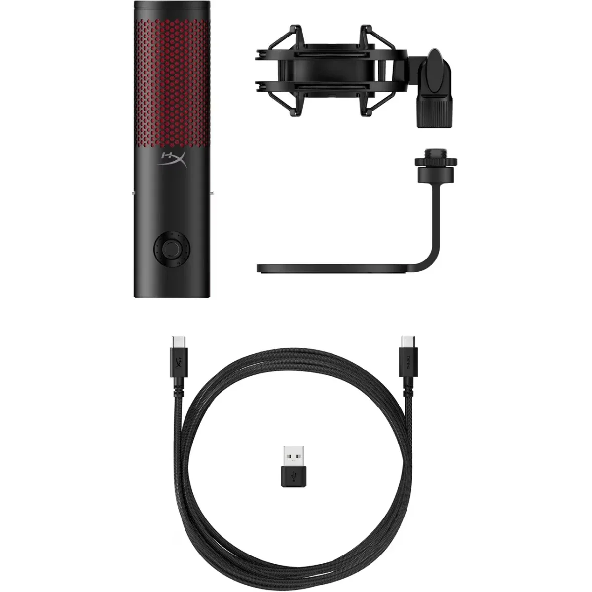 ميكروفون Hyper X QuadCast 2 USB للتسجيل بجودة الاستوديو - أسود - Image 2