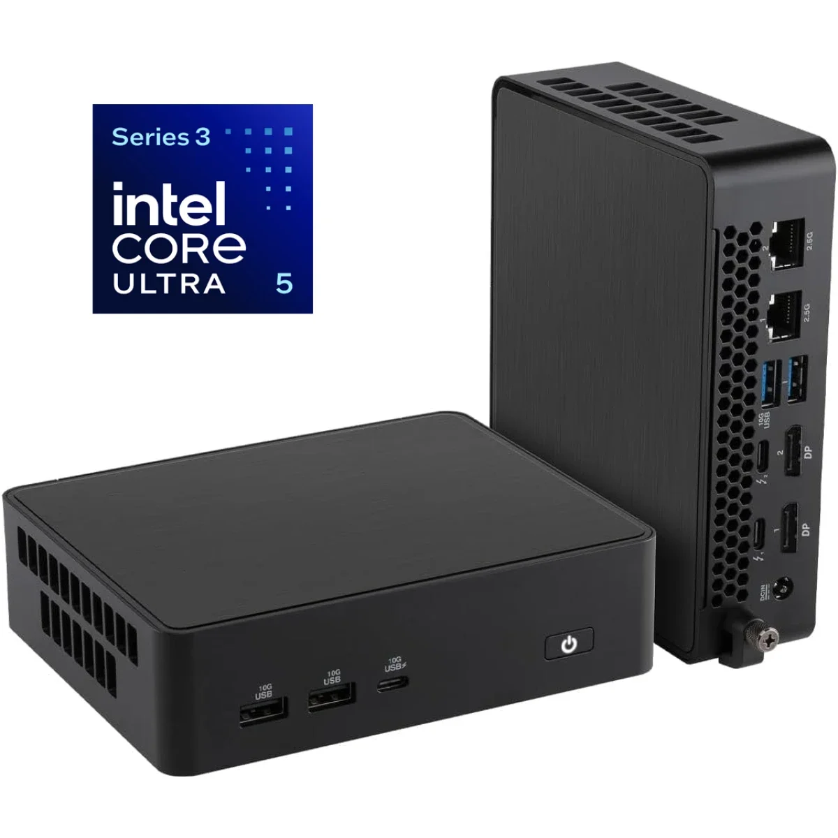 كمبيوتر صغير Asus NUC16GDKU5 NUC 16 Pro بنظام Barebone ومعالج Intel Core Ultra 5 325 وWi-Fi 7 أسود - Image 2
