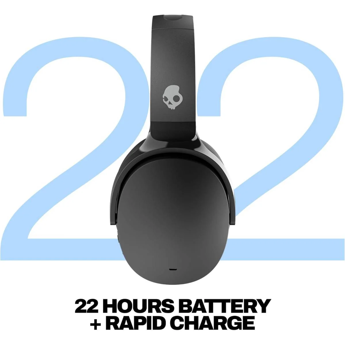 سماعات رأس Skullcandy Hesh ANC لاسلكية فوق الأذن بلوتوث، أسود حقيقي - Thumbnail 4