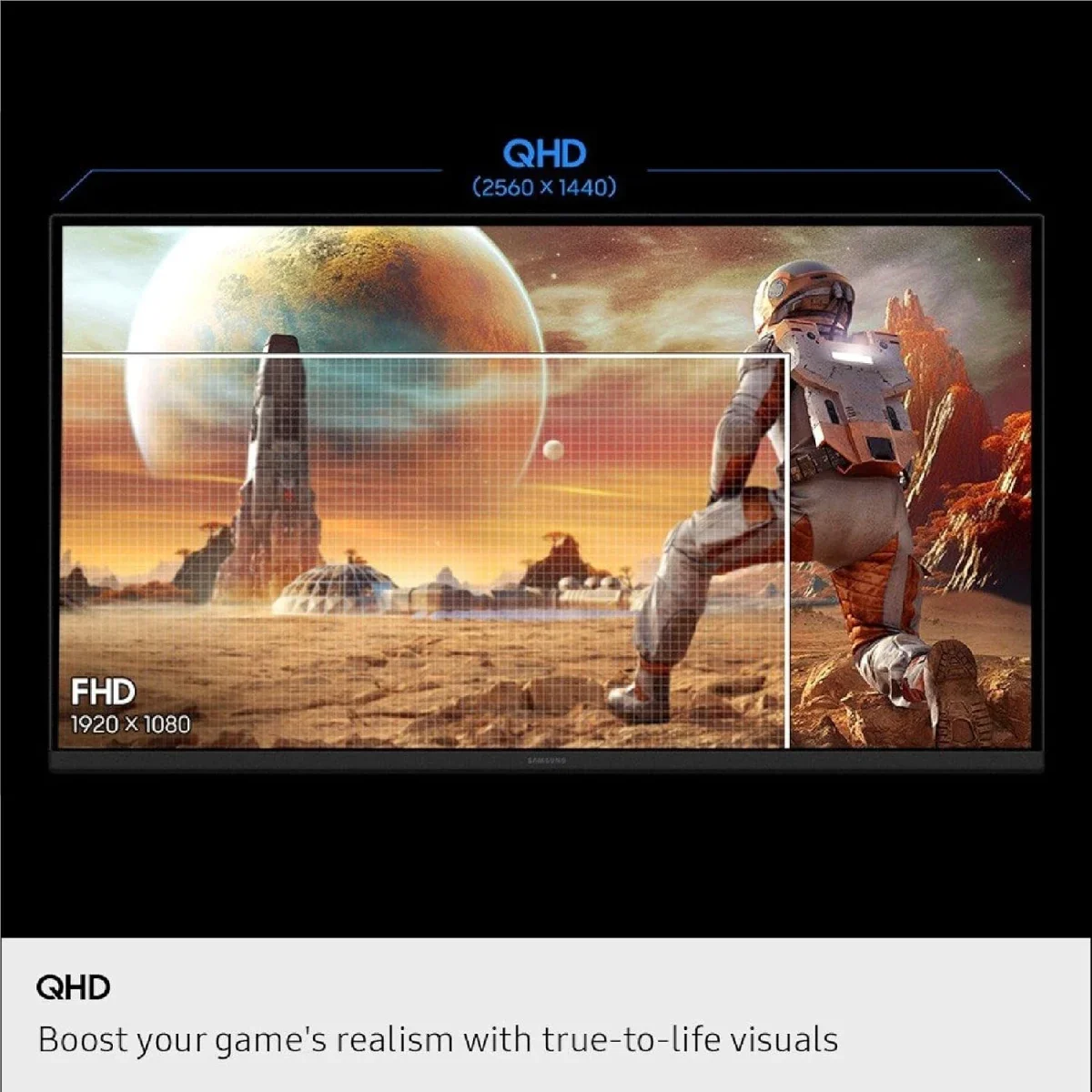 شاشة ألعاب Samsung Odyssey G5 G50F مقاس 32 إنش QHD 2K بتردد 180 هرتز واستجابة 1 مللي ثانية LS32FG502EMXUE - Thumbnail 3