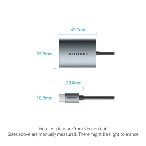 Vention CLOHB 2-in-1 SD 4.0 Card Reader (SD + TF), USB-C - Thumbnail 13