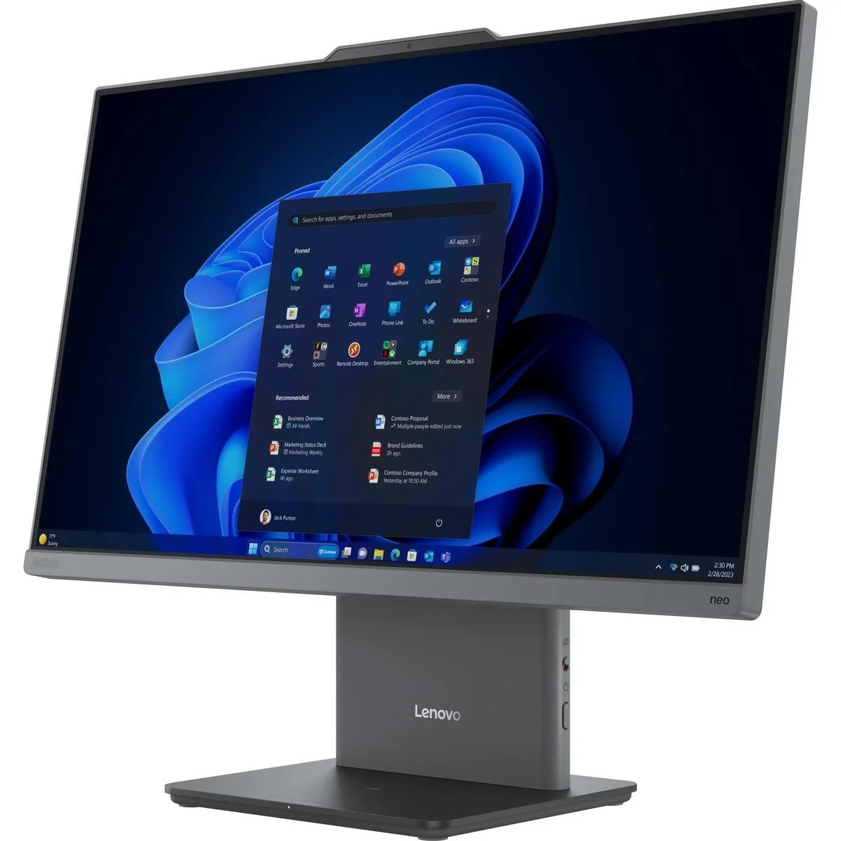 Lenovo ThinkCentre neo 50a Gen 6 27-inch All-in-One PC, Intel Core 5-210H, 16GB RAM, 512GB SSD, Luna Grey - Thumbnail 3