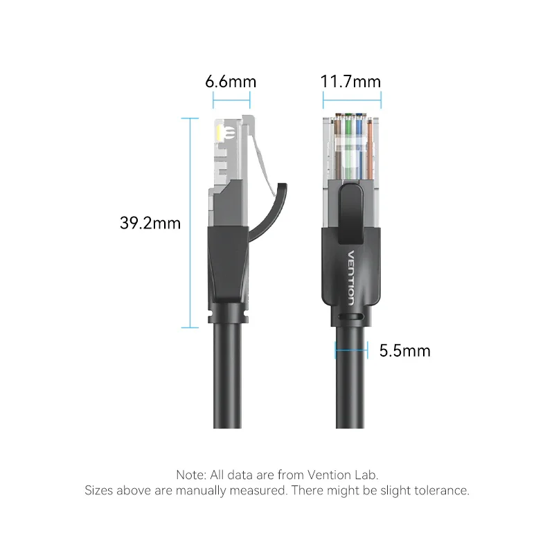 Vention IBEBN Cat.6 UTP Ethernet LAN Patch Cable 15m 1000Mbps - Black - Image 11