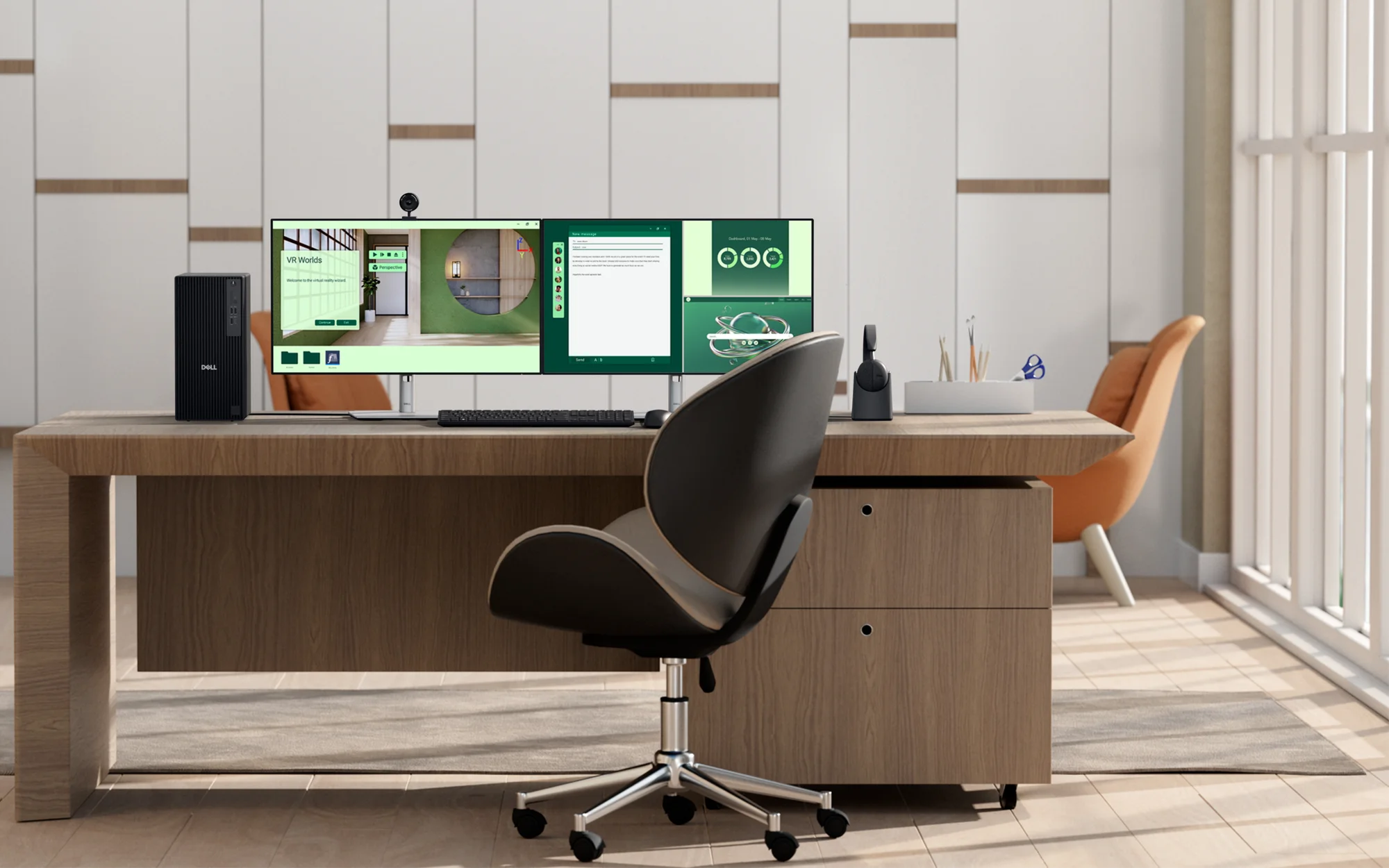 كمبيوتر مكتبي Dell QCT1250 Pro Tower بمعالج Intel Core Ultra 7 265 Series 2 وذاكرة 8GB DDR5 وSSD 512GB بسرعة 5.3GHz - Thumbnail 6