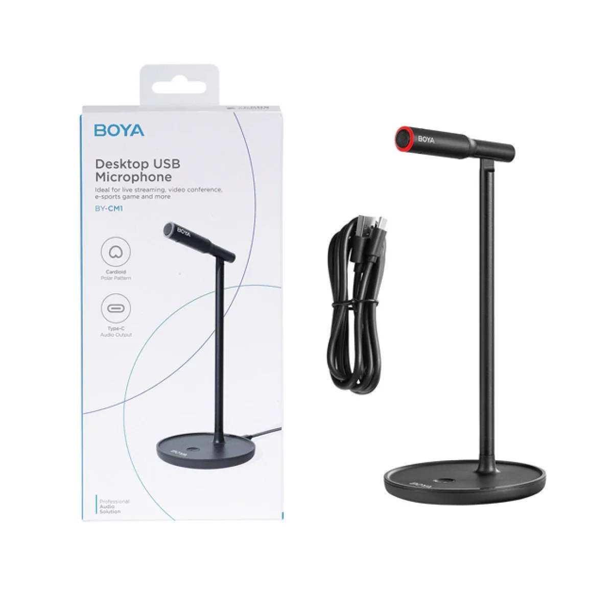 ميكروفون Boya BY-CM1 USB مكثف بإلغاء الضوضاء للكمبيوتر وMac