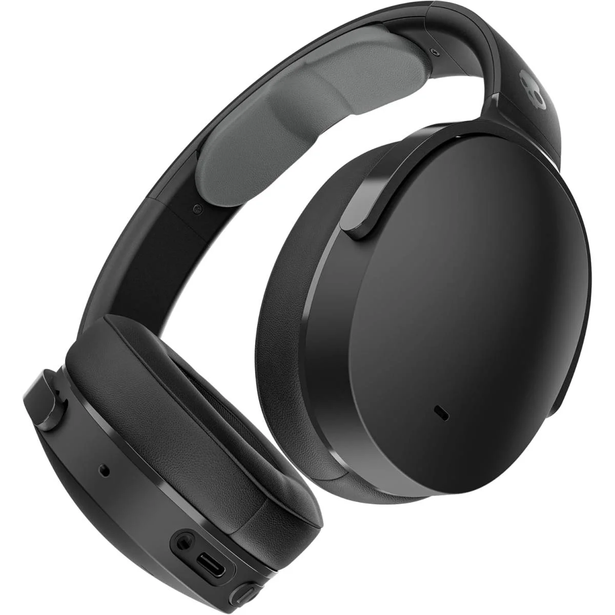 سماعات رأس Skullcandy Hesh ANC لاسلكية فوق الأذن بلوتوث، أسود حقيقي