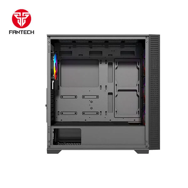 صندوق كمبيوتر Fantech RHOMBUS XL CG84 ميد تاور مع 4 مراوح ARGB - أسود - Thumbnail 4